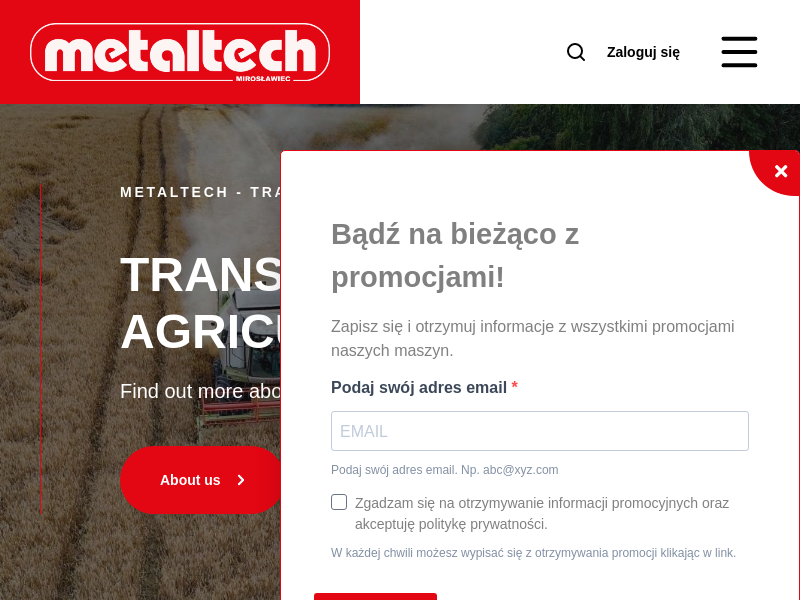 Metaltech - producent przyczep i maszyn rolniczych