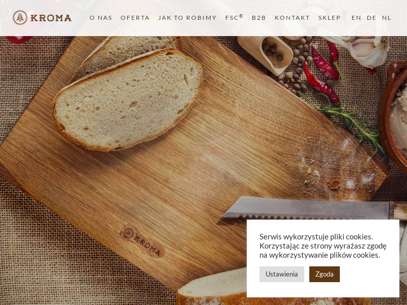 KRO-MA - producent drewnianych desek kuchennych do krojenia 